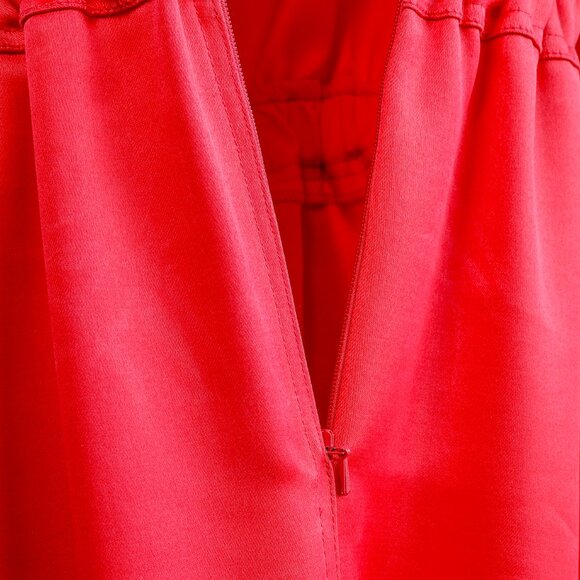 Brandon Maxwell AW/19 Fuschia Silk-Shantung Cape-Sleeve Midi Dress - Picture 8 of 11